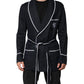 Dark Blue DG Embroidery Jacket Robe Blazer