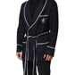 Dark Blue DG Embroidery Jacket Robe Blazer