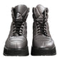 Silver Padded Mid Calf Lace Up Boots Shoes