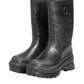 Metallic Gray Pull On Rain Boots Shoes