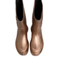 Metallic Gold Pull On Rain Boots Shoes