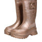 Metallic Gold Pull On Rain Boots Shoes
