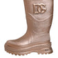 Metallic Gold Pull On Rain Boots Shoes