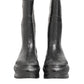 Metallic Black Pull On Rain Boots Shoes