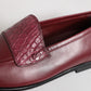 Burgundy Leather Formal Slip On Shoes