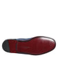 Blue Suede Leather Loafers Moccasin Shoes