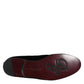 Black Suede Cross Slip On Loafers Dress Shoes