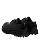 Black Leather Lace Up Trekking Dress Shoes