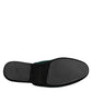 Green Velvet Cross Embellished Slippers Shoes