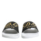 White Black Leather Sandals Beachwear Shoes
