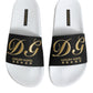 White Black Leather Sandals Beachwear Shoes
