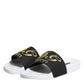 White Black Leather Sandals Beachwear Shoes