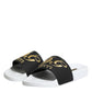 White Black Leather Sandals Beachwear Shoes