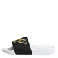 White Black Leather Sandals Beachwear Shoes