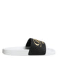 White Black Leather Sandals Beachwear Shoes