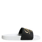 White Black Leather Sandals Beachwear Shoes