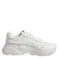 White Leather Daymaster Low Top Sneakers Shoes