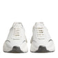 White Daymaster Leather Low Top Sneakers Shoes