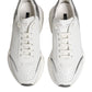 White Daymaster Leather Low Top Sneakers Shoes