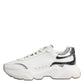 White Daymaster Leather Low Top Sneakers Shoes