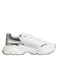 White Daymaster Leather Low Top Sneakers Shoes
