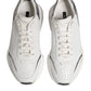 White Daymaster Leather Low Top Sneakers Shoes