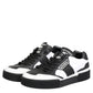 Black White Leather MIAMI Low Top Sneakers Shoes