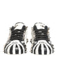 White Studded Printed Low Top Sneakers Shoes