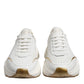 White Daymaster Leather Low Top Sneakers Shoes