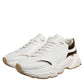 White Daymaster Leather Low Top Sneakers Shoes