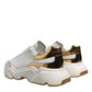 White Daymaster Leather Low Top Sneakers Shoes