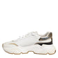 White Daymaster Leather Low Top Sneakers Shoes