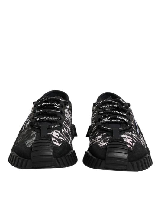 Black White NS1 Lace Up Low Top Sneakers Shoes