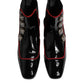 Black Jackie Buttoned Chelsea Boots Shoes