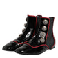 Black Jackie Buttoned Chelsea Boots Shoes