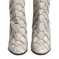 Off White Leather Heels Ankle Boots Shoes