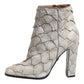 Off White Leather Heels Ankle Boots Shoes