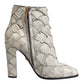 Off White Leather Heels Ankle Boots Shoes
