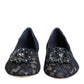 Blue Taormina Lace Crystals Flats Shoes