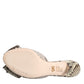 Multicolor Keira Bow Leather Peep Toe Mules Shoes
