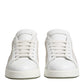 White Lace Leather Low Top Sneaker Shoes
