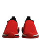 Red Sorrento Slip On Low Top Sneakers Shoes