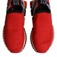 Red Sorrento Slip On Low Top Sneakers Shoes