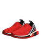 Red Sorrento Slip On Low Top Sneakers Shoes
