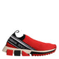 Red Sorrento Slip On Low Top Sneakers Shoes