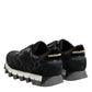 Black Gray Leopard Low Top Sneakers Shoes