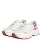 White Pink Daymaster Low Top Sneakers Shoes
