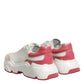 White Pink Daymaster Low Top Sneakers Shoes