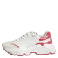 White Pink Daymaster Low Top Sneakers Shoes
