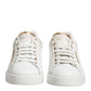 White Leather Low Top Women Sneakers Shoes